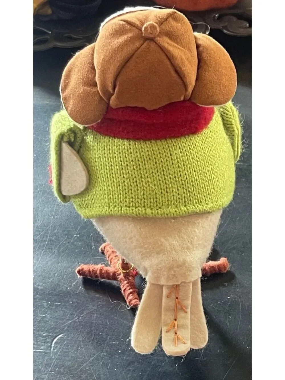 Acorn 2024 Holiday Collectible Bird Figurine with Knit Sweater and Hat